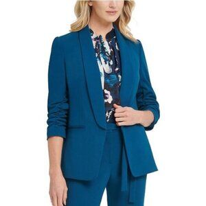 Dkny Ruched-Sleeve Open-Front Blazer